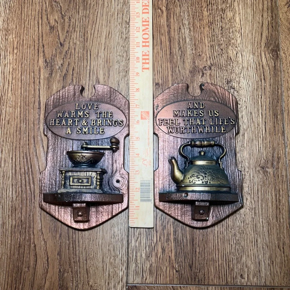 VTG 1978 Miller Studio chalkware kitchen wall plaques cottagecore gallery wall